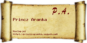 Princz Aranka névjegykártya